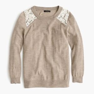 J. Crew Tippi Sweater with Lace | Medium